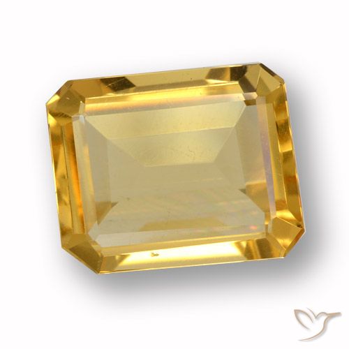 3.37ct Natural Oro Citrino, corte esmeralda, VVS-VS