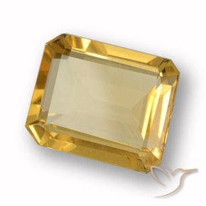 Citrino Oro natural de 3.37 ct, Corte Octágono / Esmeralda, VVS-VS