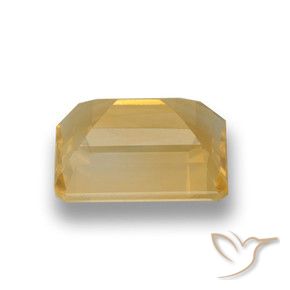Citrino Dorado medio natural de 4.20 ct, Corte Octágono / Esmeralda, VVS