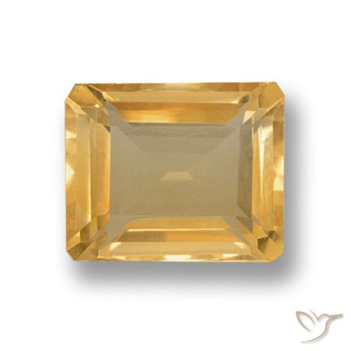 4.27ct Natural Dorado-naranja claro Citrino, corte esmeralda, VVS-VS