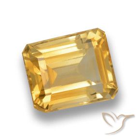 Citrino Dorado natural de 5.21 ct, Corte Octágono / Esmeralda, VVS-VS