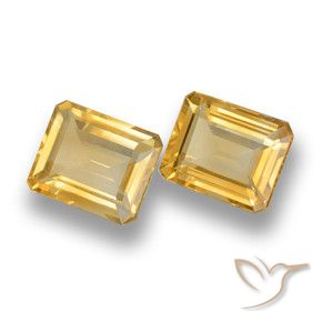 Gemas de Citrino Dorado medio natural de 7.28 ct, Corte Octágono / Esmeralda, VVS-VS