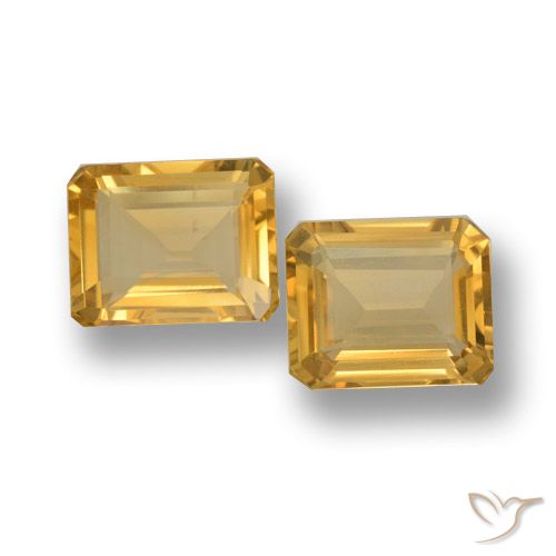 7.24ctw Natural Dorado naranja claro medio Citrino, corte esmeralda, VVS-VS
