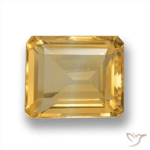 5.88ct Natural Dorado claro medio Citrino, corte esmeralda, VVS-VS