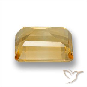 Citrino Dorado claro medio natural de 5.88 ct, Corte Octágono / Esmeralda, VVS-VS
