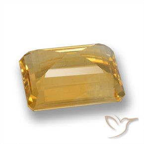 Citrino Dorado naranja claro medio natural de 4.84 ct, Corte Octágono / Esmeralda, VVS-VS