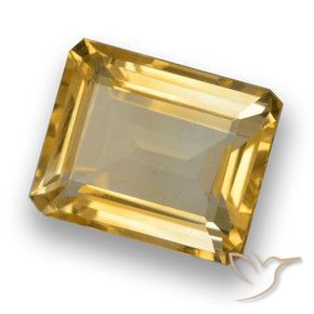 Citrino Dorado natural de 4.36 ct, Corte Octágono / Esmeralda, VVS