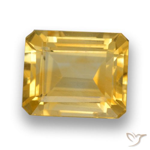 4.50ct Natural Dorado Citrino, corte esmeralda, VVS-VS