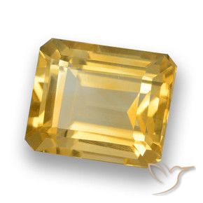 Citrino Dorado natural de 4.50 ct, Corte Octágono / Esmeralda, VVS-VS