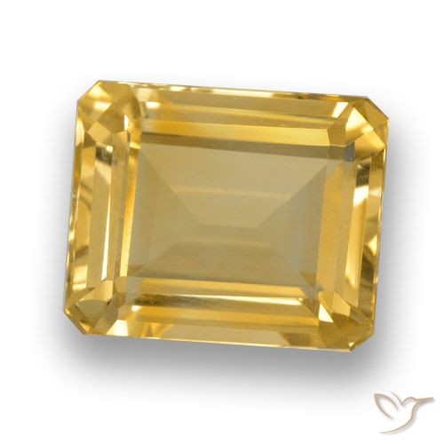 4.46ct Natural Dorado Citrino, corte esmeralda, VVS