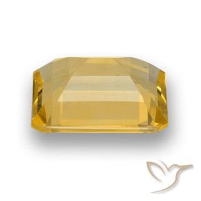 Citrino Dorado medio natural de 3.61 ct, Corte Octágono / Esmeralda, VVS