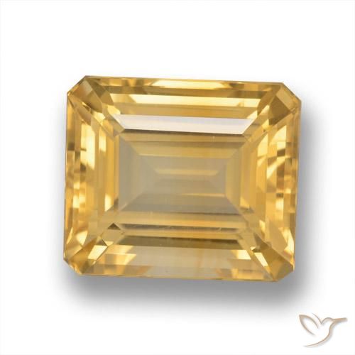 5.65ct Natural Dorado medio Citrino, corte esmeralda, VVS-VS