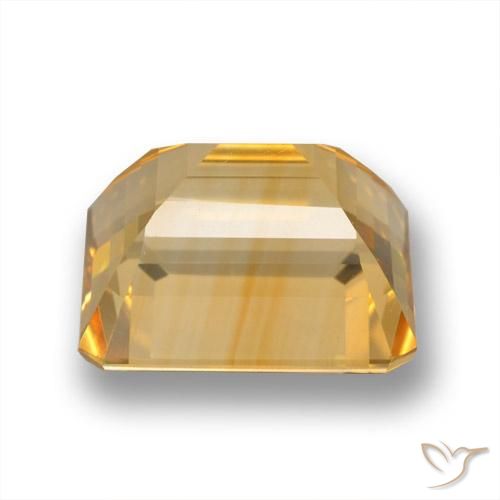 Citrino Dorado medio natural de 5.65 ct, Corte Octágono / Esmeralda, VVS-VS