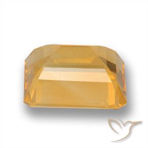 Citrino Dorado naranja natural de 5.42 ct, Corte Octágono / Esmeralda, VS
