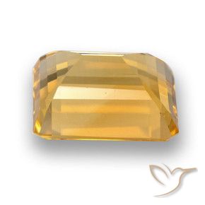 Citrino Dorado naranja natural de 5.27 ct, Corte Octágono / Esmeralda, VVS-VS