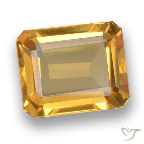 5.18ct Natural Dorado naranja claro medio Citrino, corte esmeralda, VVS-VS