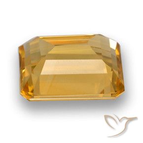 Citrino Dorado naranja claro medio natural de 5.18 ct, Corte Octágono / Esmeralda, VVS-VS
