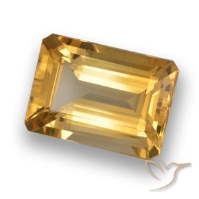 Citrino Naranja dorado natural de 7.21 ct, Corte Octágono / Esmeralda, VVS-VS