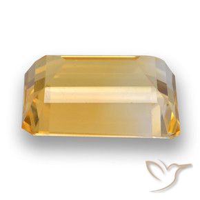 Citrino Dorado claro medio natural de 7.09 ct, Corte Octágono / Esmeralda, VVS-VS
