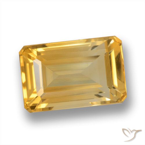 4.95ct Natural Dorado oscuro medio Citrino, corte esmeralda, VVS