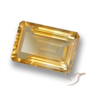 Citrino Dorado oscuro natural de 4.07 ct, Corte Octágono / Esmeralda, VVS-VS
