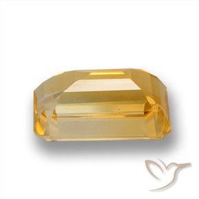 Citrino Dorado naranja natural de 3.80 ct, Corte Octágono / Esmeralda, VVS