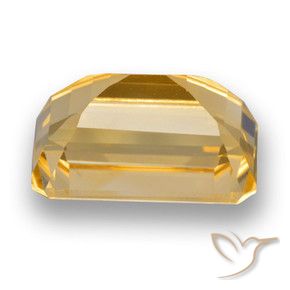 Citrino Dorado naranja claro medio natural de 4.65 ct, Corte Octágono / Esmeralda, VVS-VS