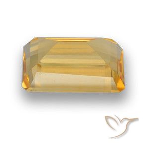 Citrino Dorado naranja natural de 4.37 ct, Corte Octágono / Esmeralda, VVS-VS