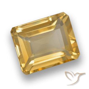 Citrino Dorado naranja natural de 4.41 ct, Corte Octágono / Esmeralda, VVS