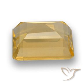 Citrino Dorado naranja natural de 4.41 ct, Corte Octágono / Esmeralda, VVS
