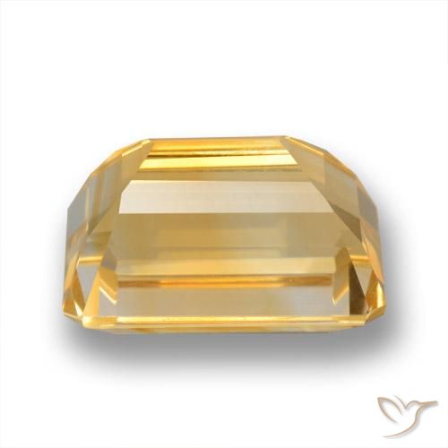 Citrino Dorado naranja claro medio natural de 8.79 ct, Corte Octágono / Esmeralda, VVS-VS