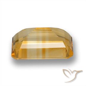 Citrino Dorado naranja claro medio natural de 6.37 ct, Corte Octágono / Esmeralda, VVS-VS