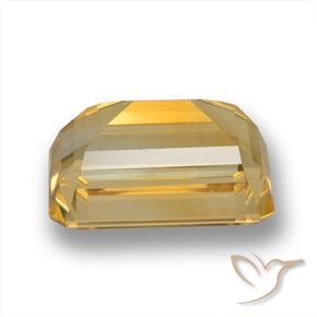 Citrino Dorado medio natural de 7.86 ct, Corte Octágono / Esmeralda, VVS-VS