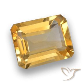 Citrino Naranja dorado natural de 3.76 ct, Corte Octágono / Esmeralda, VVS-VS