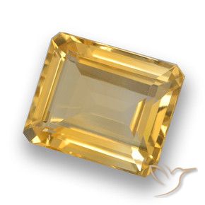 Citrino Dorado oscuro medio natural de 4.16 ct, Corte Octágono / Esmeralda, VVS