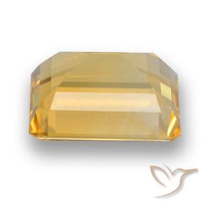 Citrino Dorado oscuro medio natural de 4.16 ct, Corte Octágono / Esmeralda, VVS