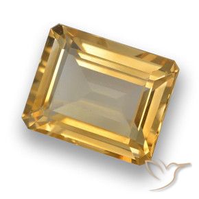 Citrino Dorado oscuro medio natural de 4.34 ct, Corte Octágono / Esmeralda, VVS-VS
