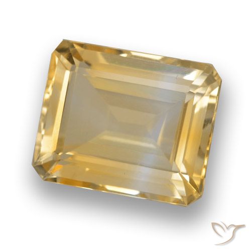 4.15ct Natural Dorado Citrino, corte esmeralda, VVS