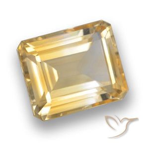 Citrino Dorado natural de 4.15 ct, Corte Octágono / Esmeralda, VVS
