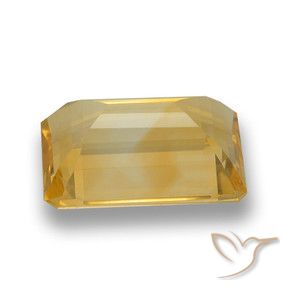 Citrino Dorado medio natural de 7.40 ct, Corte Octágono / Esmeralda, VVS-VS