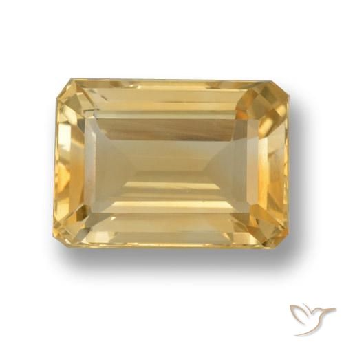 7.85ct Natural Oro Citrino, corte esmeralda, VVS-VS