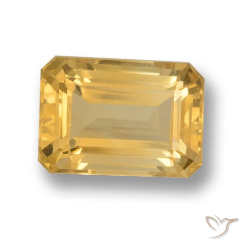 7.25ct Natural Dorado medio Citrino, corte esmeralda, VVS-VS