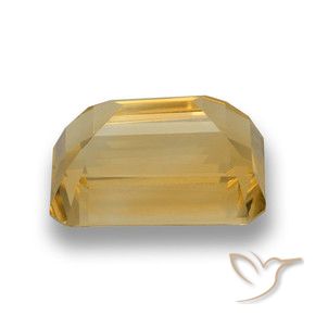Citrino Dorado medio natural de 7.25 ct, Corte Octágono / Esmeralda, VVS-VS