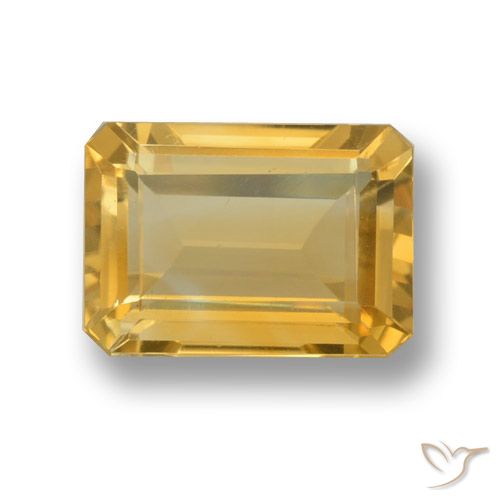 6.64ct Natural Dorado Citrino, corte esmeralda, VVS-VS