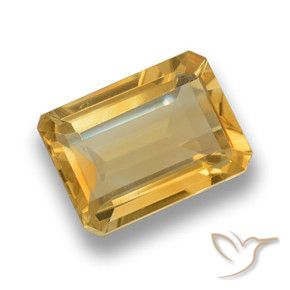 Citrino Dorado natural de 6.64 ct, Corte Octágono / Esmeralda, VVS-VS