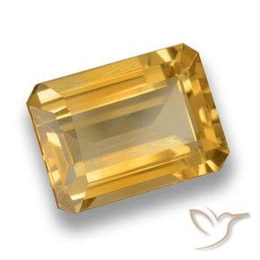 Citrino Dorado oscuro natural de 6.79 ct, Corte Octágono / Esmeralda, VVS-VS