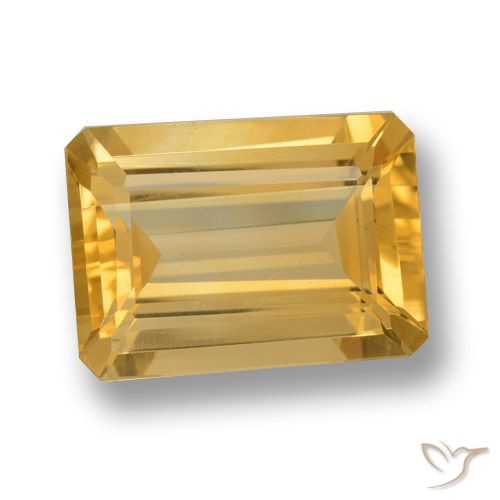 6.63ct Natural Oro Citrino, corte esmeralda, VVS-VS