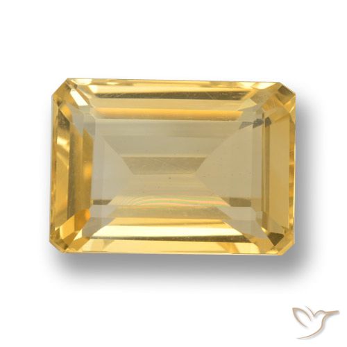7.98ct Natural Dorado oscuro medio Citrino, corte esmeralda, VVS-VS