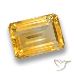 Citrino Naranja dorado intenso natural de 7.06 ct, Corte Octágono / Esmeralda, VVS