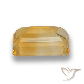 Citrino Naranja dorado intenso natural de 7.06 ct, Corte Octágono / Esmeralda, VVS